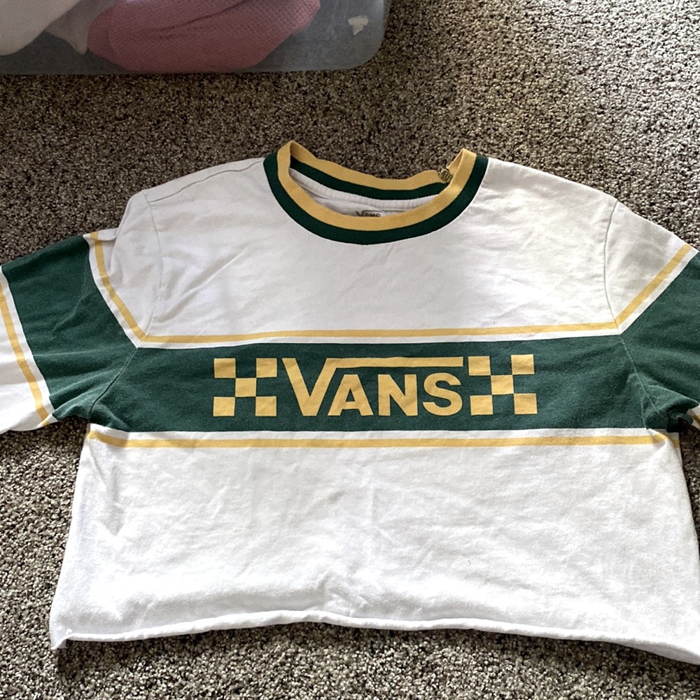 Vans Green/Yellow/White Long sleeve, Size Medium